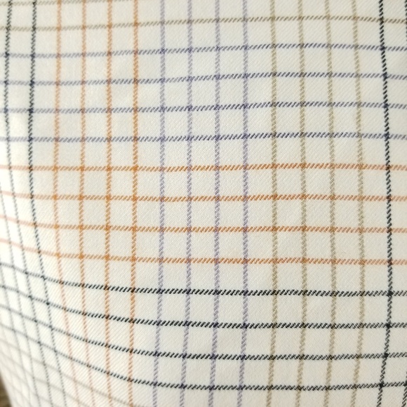 ORVIS Long Sleeve Tan Plaid Silk Wool Sz Large - Picture 4 of 8